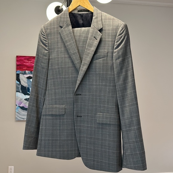 Paul Smith Light Grey Windowpane Suit - Size 36 - Picture 7 of 7
